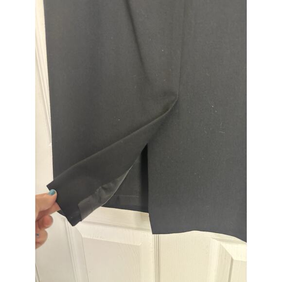 VTG 80s Talbots Black 100% Wool Pencil Skirt Women’s Size 8 Petite Dark Academia - Picture 4 of 5